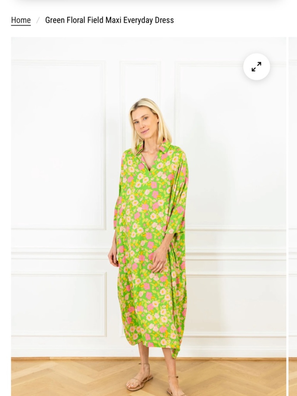 In Search Of: La Vie Style House Green Floral Field Everyday Maxi Dress